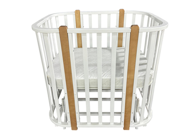 Детская кроватка ELIT (поперечный маятник/ белый/бук)