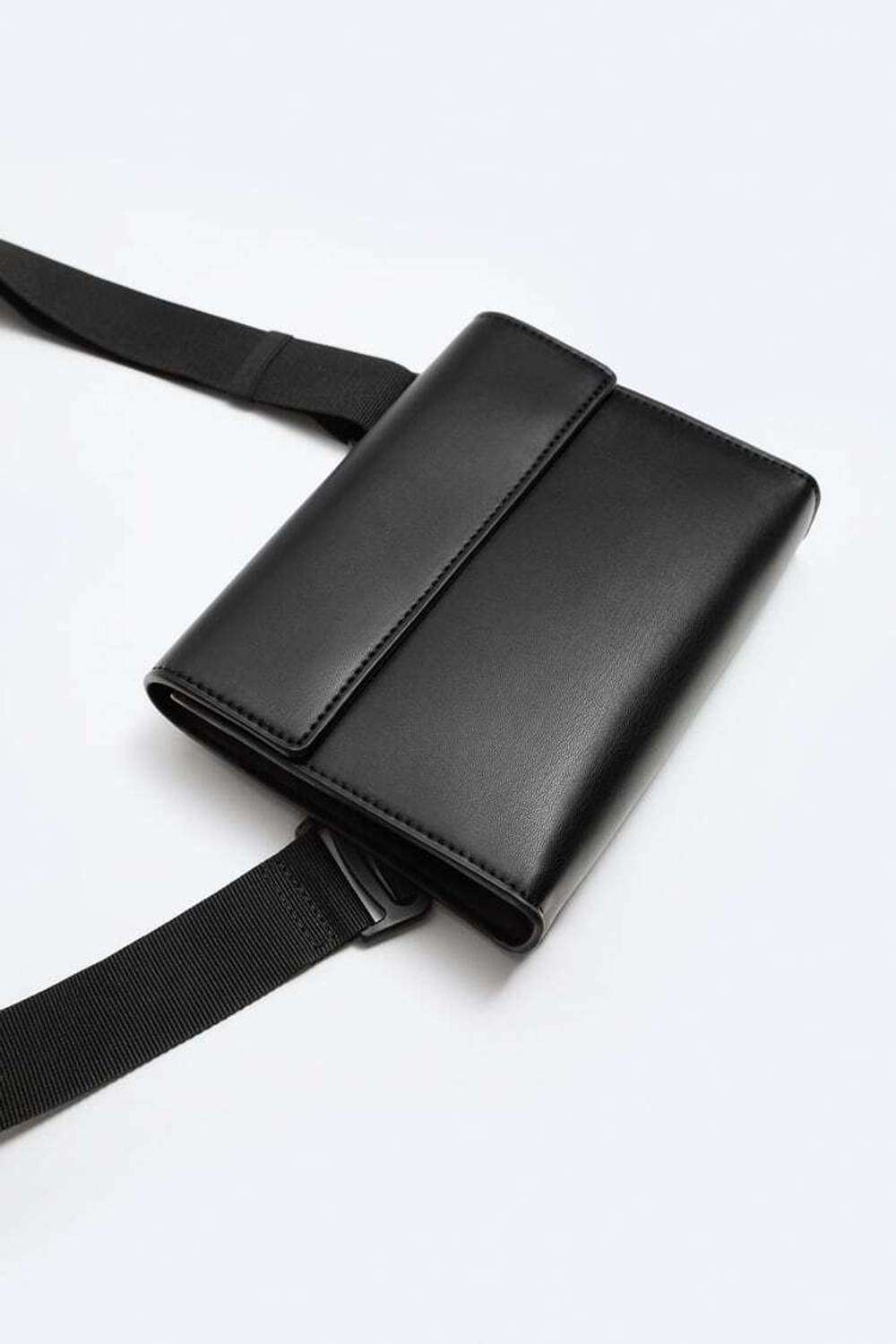 ZARA МИНИ-СУМКА С ПЛЕЧЕВЫМ РЕМНЕМ, ЧЕРНЫЙ