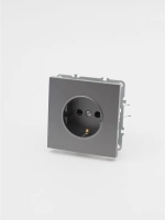 Розетка модуль одинарная без рамки серая 10 шт