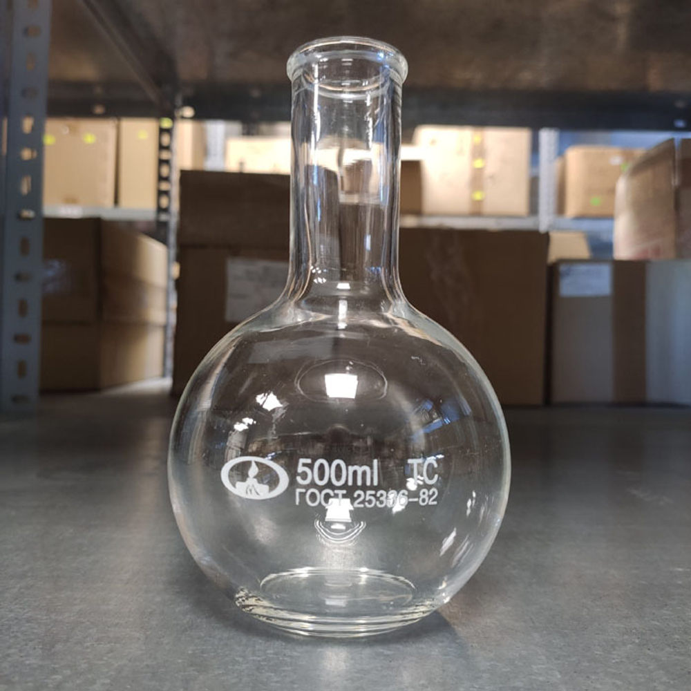 Колба плоскодонная , ТС , на 500 мл d=34 мм, П-2, Минимед (10005909), шт.