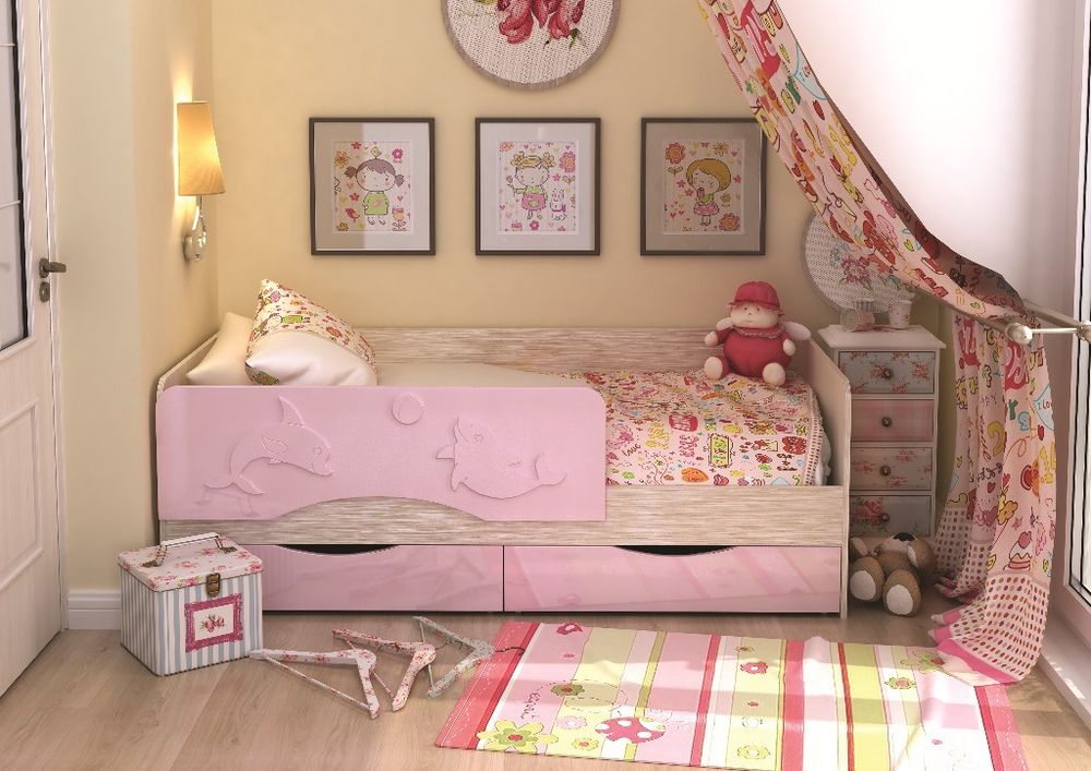 Алиса Кровать детская (розовый)