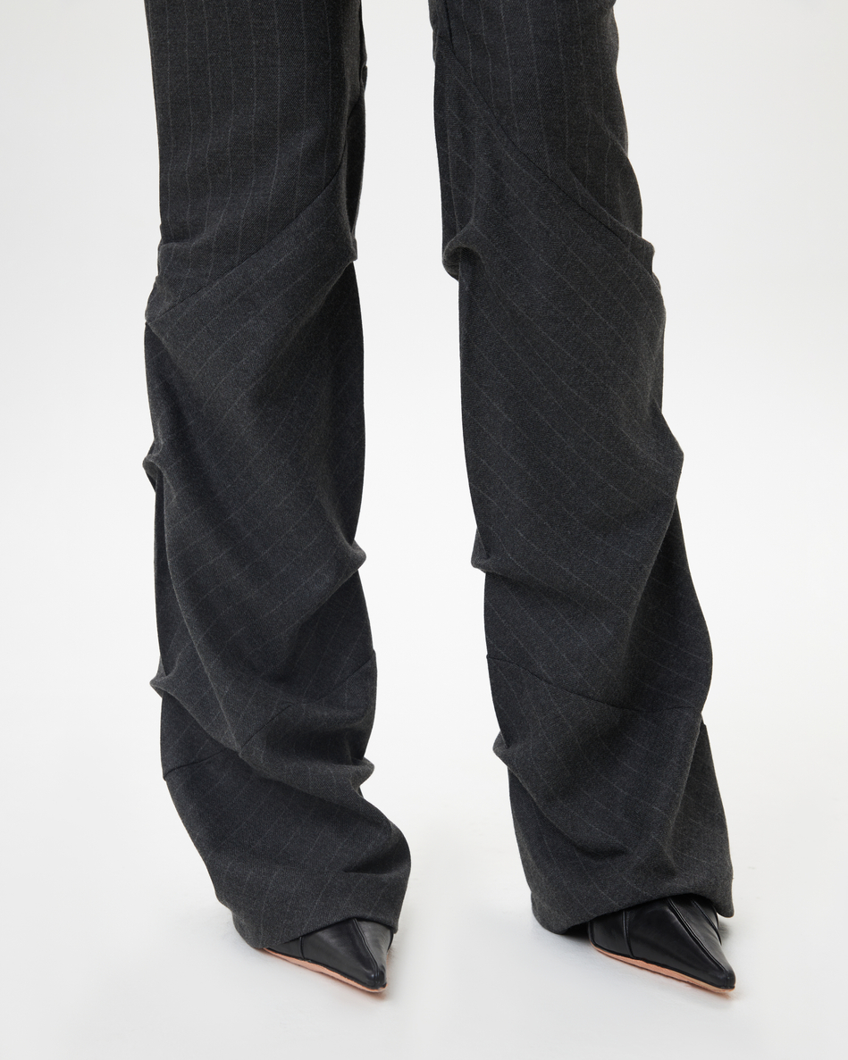 FLARED STRIPPED PANTS