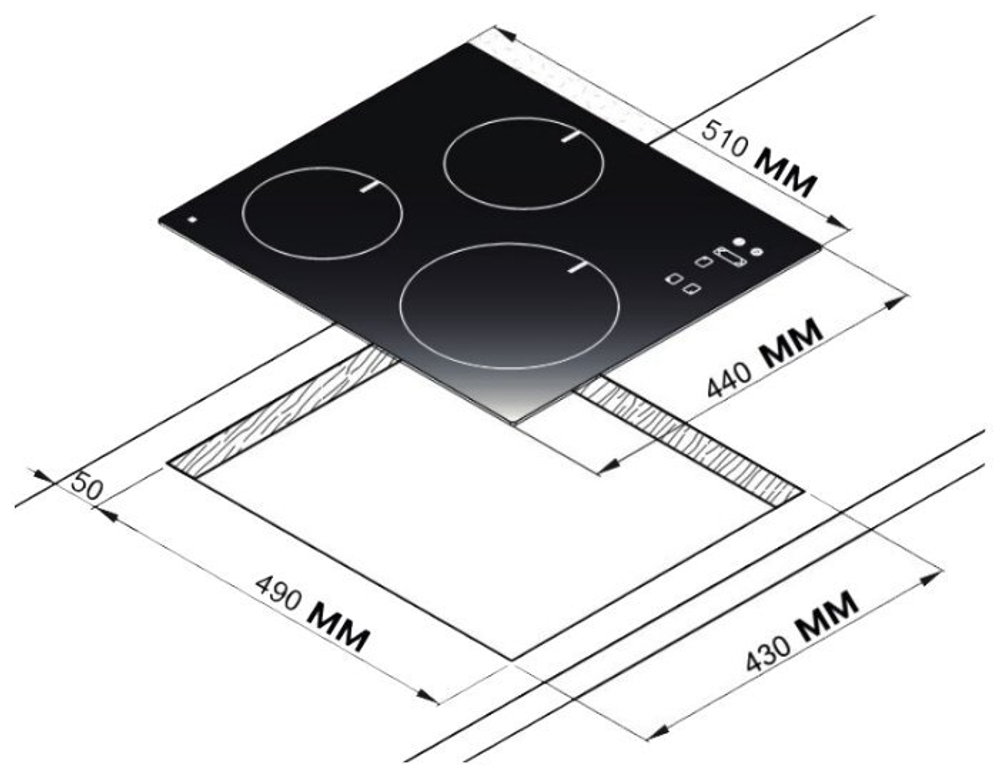 Индукционная варочная панель Korting HI 42031 BW
