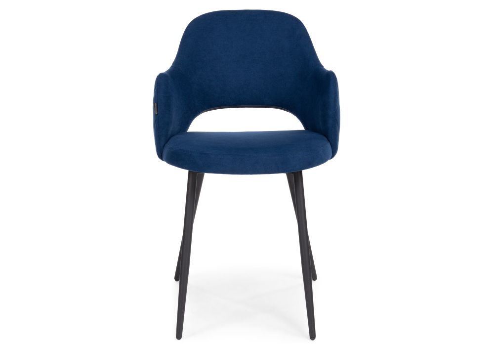 Стул на металлокаркасе Гутрид прошивка ромбы сзади темно-синий / черный
