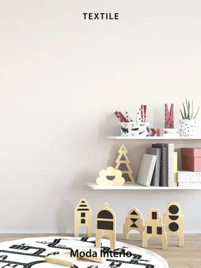 Обои флизелиновые 1.06, виниловые бежевые однотонные Textile (Moda Interio) метровые под ткань в гостиную