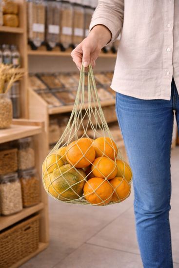 Авоська средняя (6 литров), фисташковая