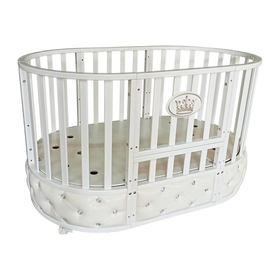 Кроватка детская Антел Северянка 4 (белый) универсальный маятник, мягкая вставка