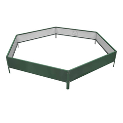 Клумба многоугольная оцинкованная с ножками 1 ярус RAL 6002 Зеленая листва