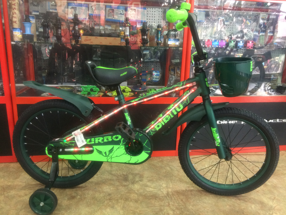 Велосипед 16" BIBITU TURBO, зеленый