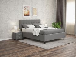 Кровать Эмили с орт.осн. и ПМ, Мелодия сна, г. Пенза (140*200, Denim (рогожка))