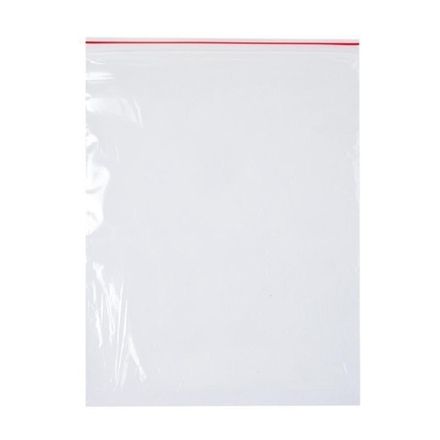 Пакеты Зип Лок 25х35 см, 35 мкм, с красной полосой (100 шт)