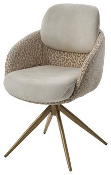 Стул ГРЕЙС (GRACE) 360 град., цвет ЛАТТЕ PENA-110 / HUNTER-120, ткань / ШАМПАНЬ каркас