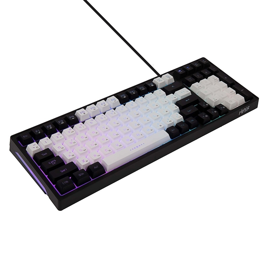 Клавиатура Игровая клавиатура HIPER GKEY-1000 Venom, черно - белая