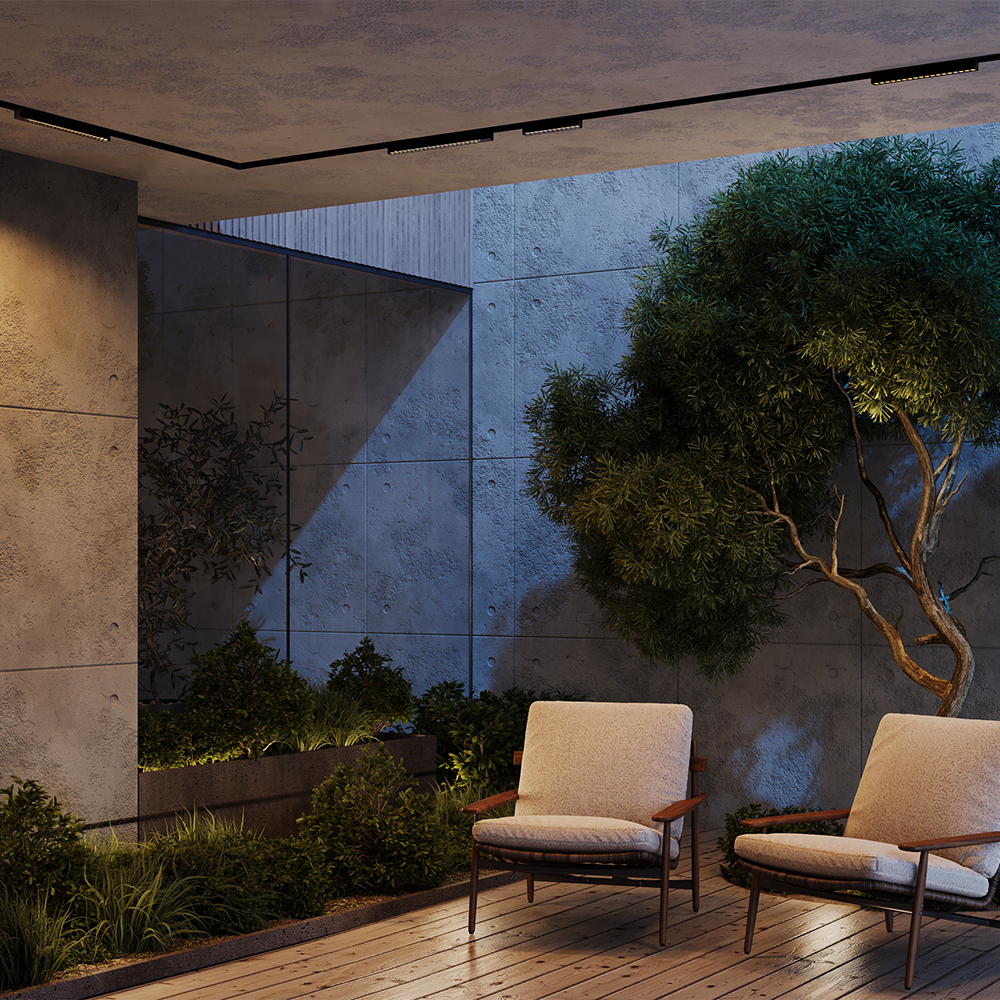 Уличный магнитный трековый светильник Maytoni EXILITY IP Points O-TR02-2-S-18WB3K