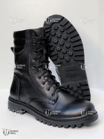 Берцы BIZON ТК-20, хромовая кожа, подошва каучук, стелька Ortholite