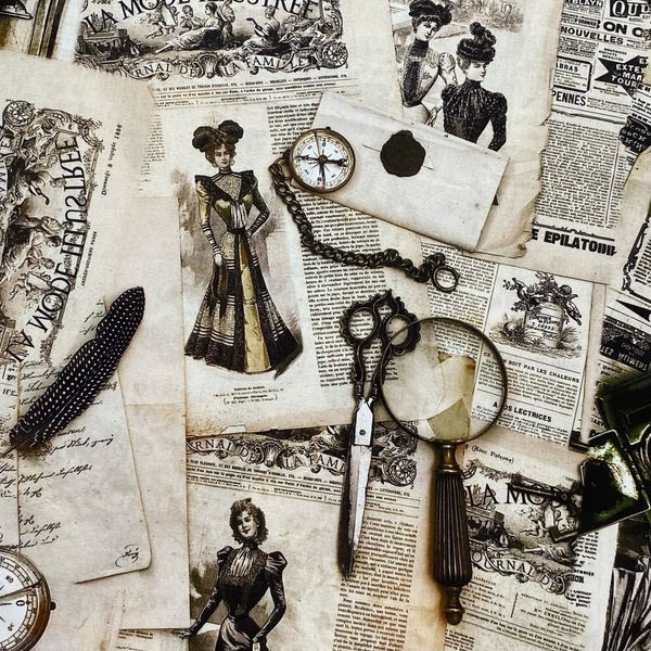 ДАМА ВИНТАЖ 100% хлопок, Handmade Fabrics, отрез 80 см 2