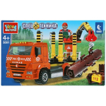 Конструктор пластмассовый камаз: ЛЕСОВОЗ, 112 дет. 5091-KK коробка (Город мастеров)