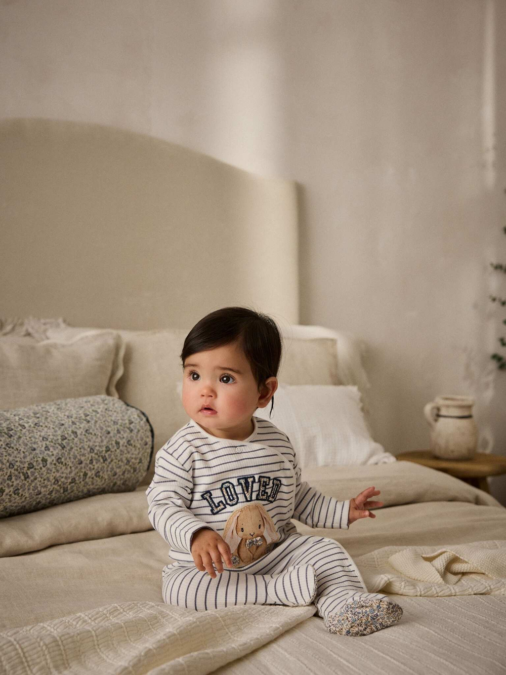 Комбинезон / Cлип для малышей Next E18-368, 3 шт., Белый, Бежевый, Голубой