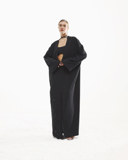 Платье со съемным лифом-бра черный