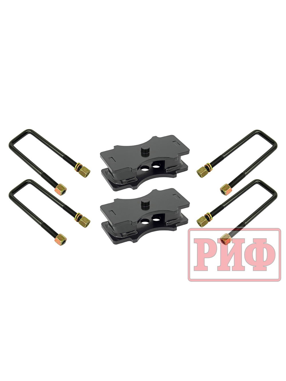 Комплект РИФ стремянок и проставок для лифта рессор на 30 мм Toyota Hilux 2004+, Nissan Navara D40, Mitsubishi L200 2015+, Toyota Tundra 2007+, Isuzu D-Max