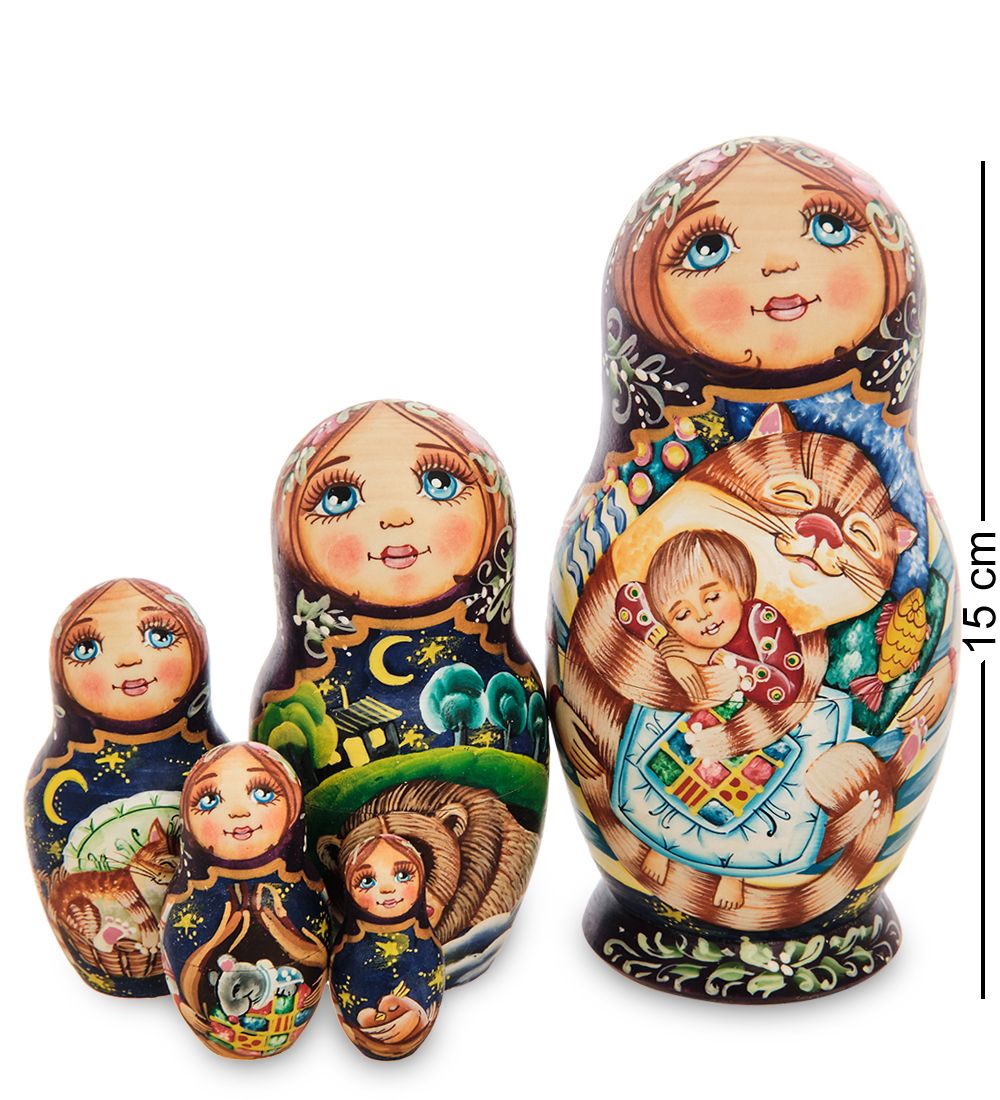 Народные промыслы МР-16/27 Матрешка 5м «Мария с котом»