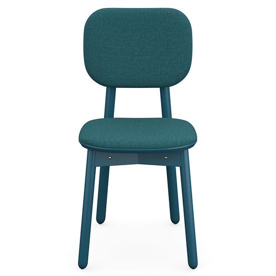 Стул с обивкой saga, рогожка, сине-зеленый