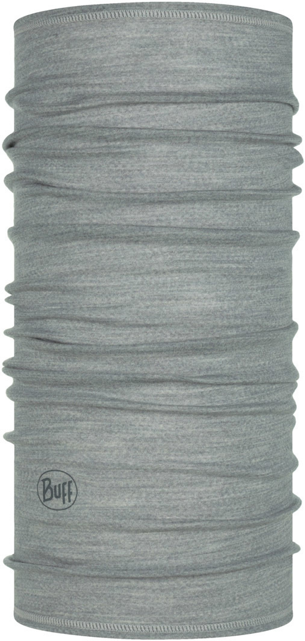 Тонкий шерстяной шарф-труба Buff Wool lightweight Solid Light Grey