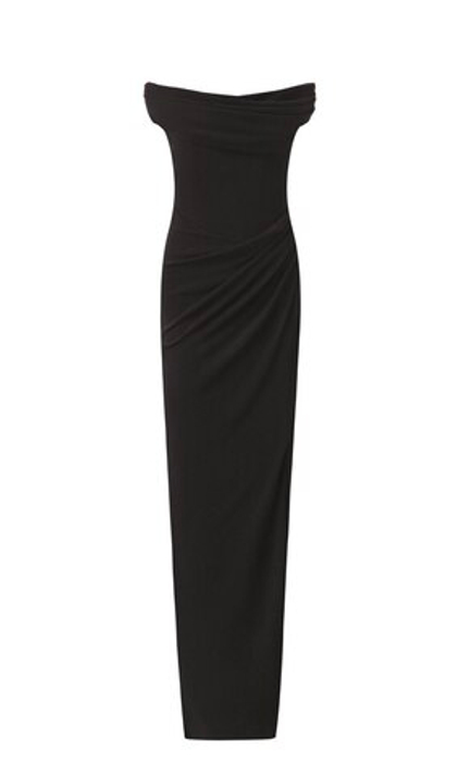 Вечернее платье с драпировкой из трикотажа