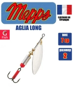 Блесна для рыбалки вращающаяся AGLIA LONG 2, Black