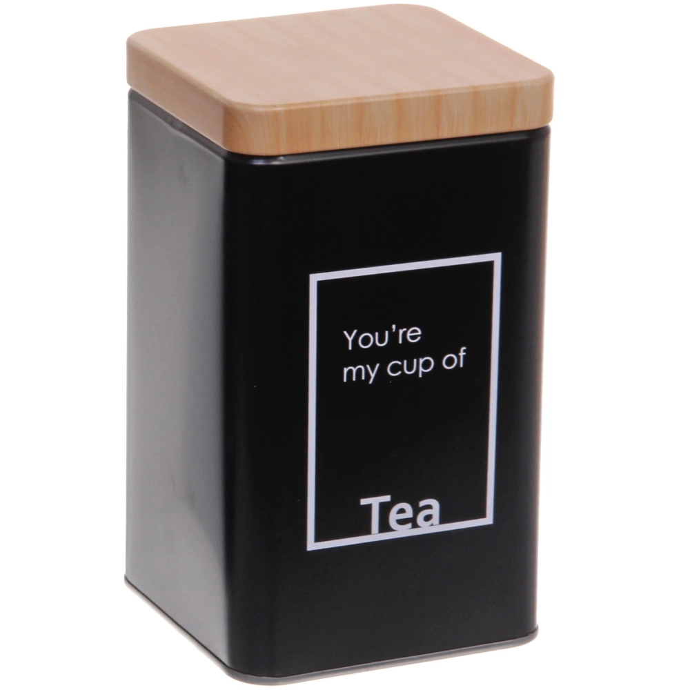 Банка для продуктов металлическая «Black style» 1200мл 9*9*15см