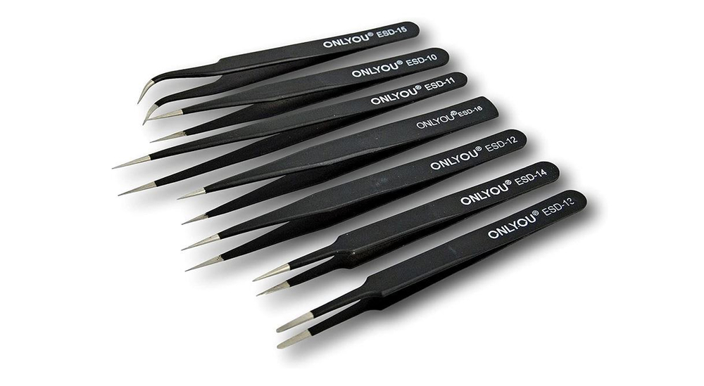 Пинцет стальной ESD-10