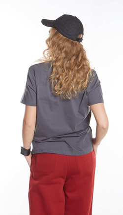 ФУТБОЛКА ПРЯМОГО КРОЯ ИЗ ХЛОПКОВОГО ТРИКОТАЖА