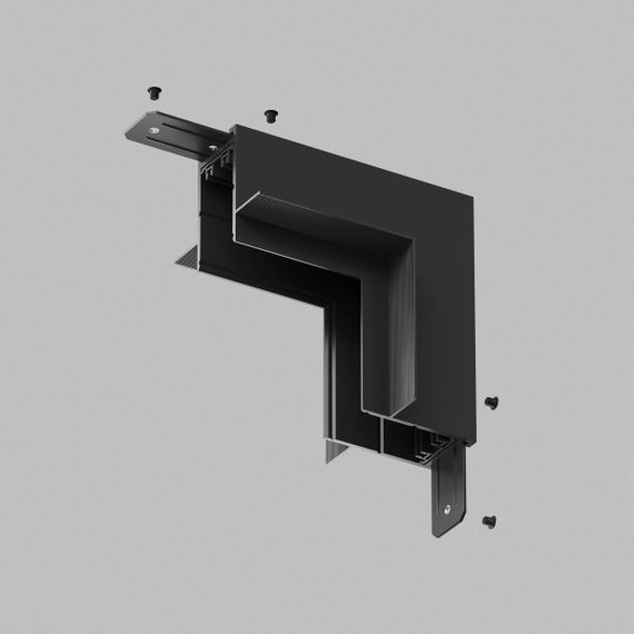 Коннектор L-образный стена-потолок Denkirs Smart Hide TR2118-BK