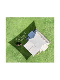 Палатка Naturehike Village 8.5 AIR 4-местная, надувной каркас, бело-коричневая