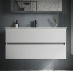 UR100W Тумба SANCOS подвесная URBAN 2я 100 бел.глянец