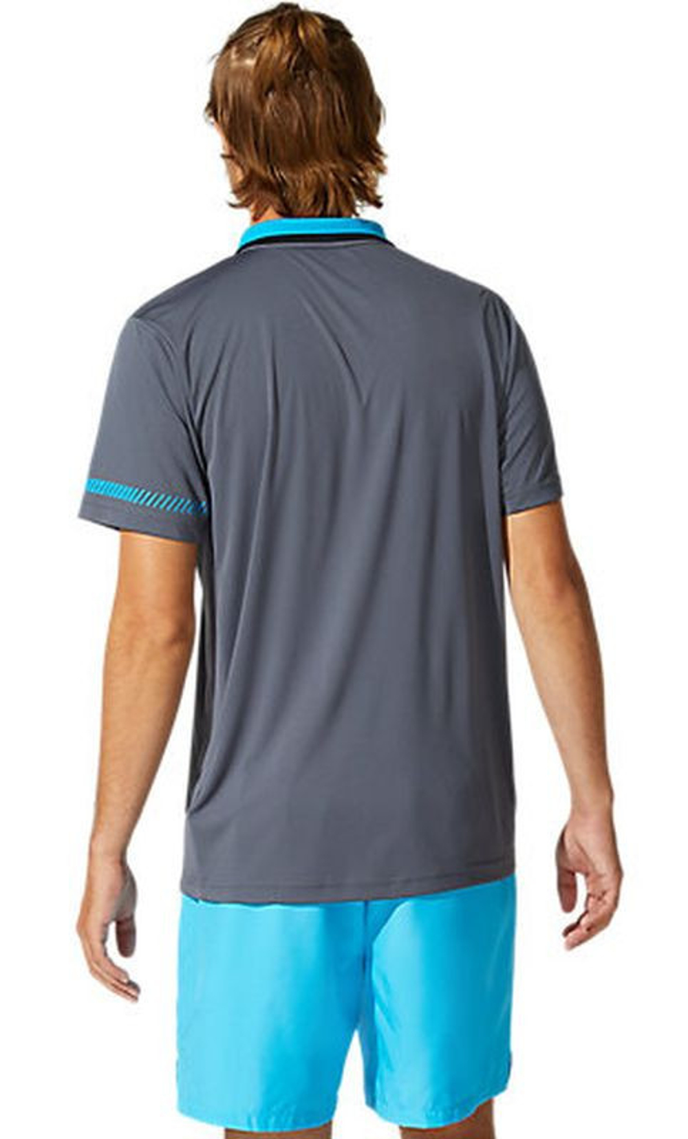 Мужское теннисное поло Asics Padel M Polo Shirt - серый