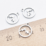 Подвеска Горы, сталь, размер 14*12 мм, цена за 1 шт