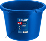 ЗУБР 40 л, первичный высокопрочный пластик, Усиленный круглый строительный таз, МАСТЕР (06094-45)