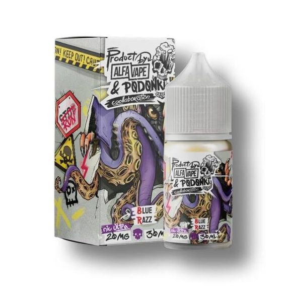 Alfa Vape &amp; Podonki - Blue Razz (7% nic)