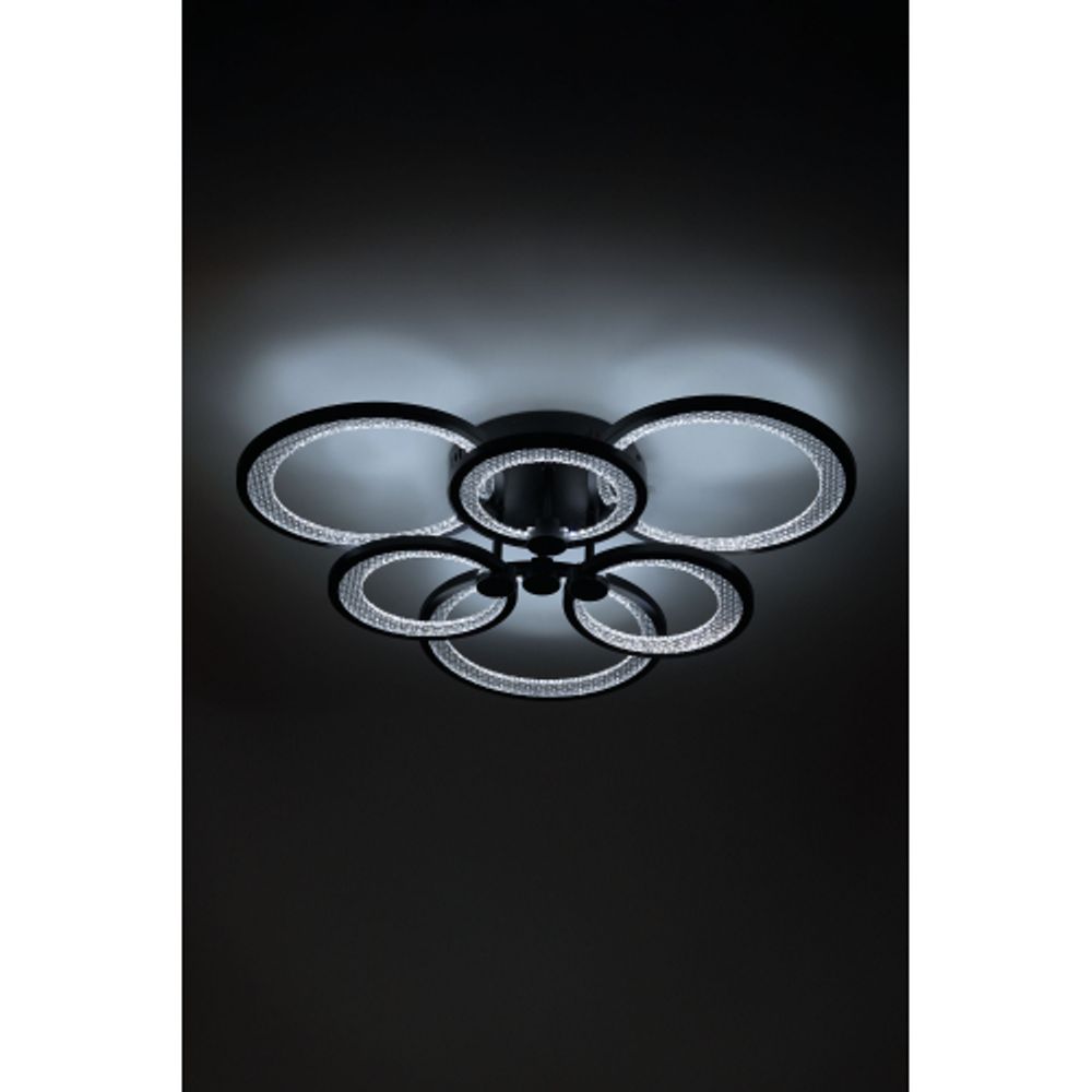 Светильник потолочный светодиодный ЭРА Модерн Odry CLL-1-117W 3K-6,5K RC BK с ДУ черный