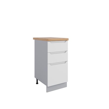 Кухня Модуль СМЯ 400 Тренто Белая кожа