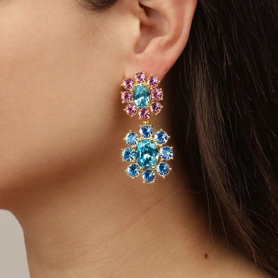 Серьги Dyrberg Kern LINA SG LIGHT BLUE/ROSE 440062