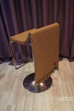 Плед из 100% верблюжьей шерсти 150x200 см. (ERDENET) - камэл