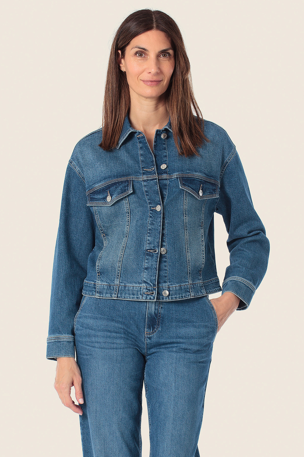 Джинсовая куртка из хлопка