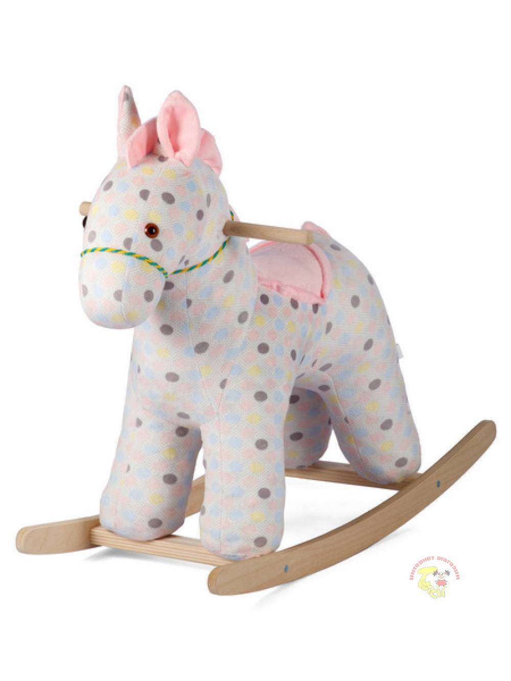 Качалка мягкая Тутси "Зефирка" (розовый/принт "горох), 712-2021