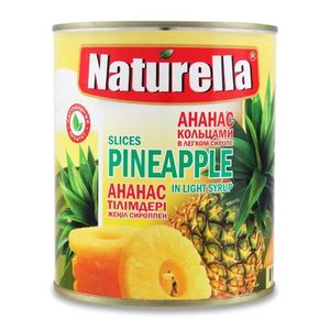 Ананасы консервированные Naturella кусочки в легком сиропе 850 мл/бан 12 бан/уп