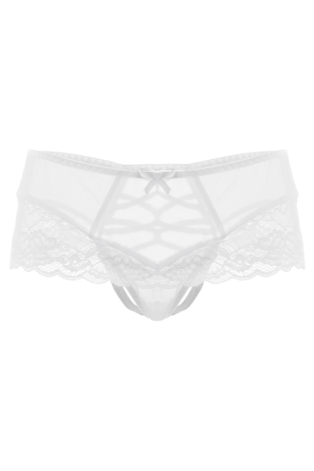 Эротические трусики с имитацией шнуровки Erolanta Cheryl (Размер: 46-48) (Цвет: черный)