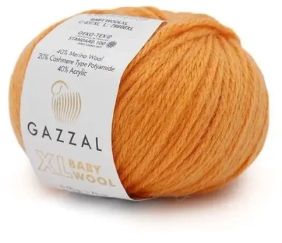 Пряжа GAZZAL Baby Wool Xl 50 гр. 100 м цвет 837 XL