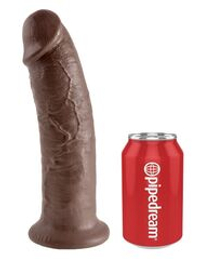 Коричневый фаллос-гигант 10  Cock - 25,4 см.