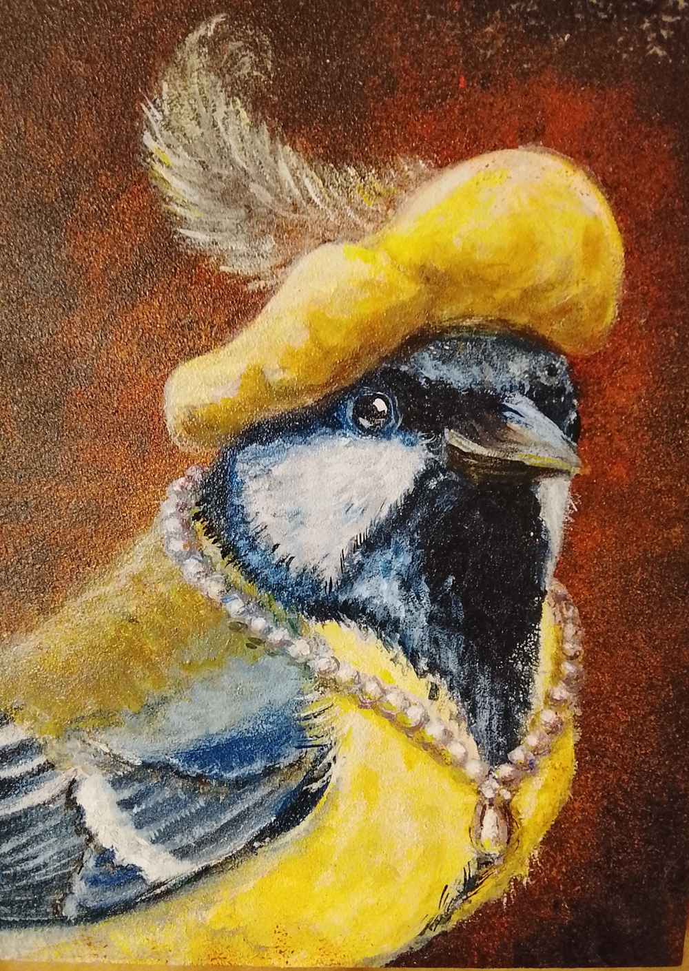 Картина "Айва", натюрморт. 30 см на 30 см. Акрил на картоне. Авторская живопись, оригинал.